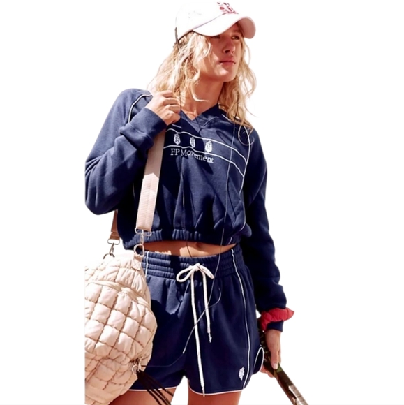 Free People MovementSetBlue and White Athletic Shorts with...